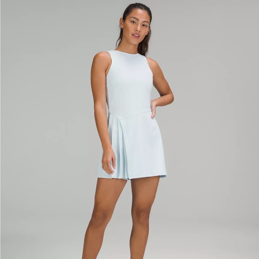 Lululemon Nulux Asymmetrical Tennis Dress in Powder Blue Size 8